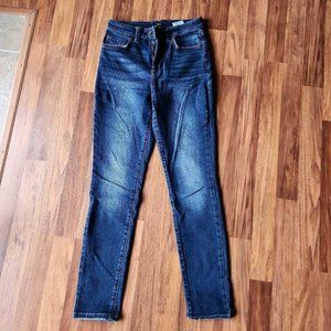 Lee Womens Slim Skinny Jeans Blue Stretch Medium Wash High Rise Cotton Blend 25